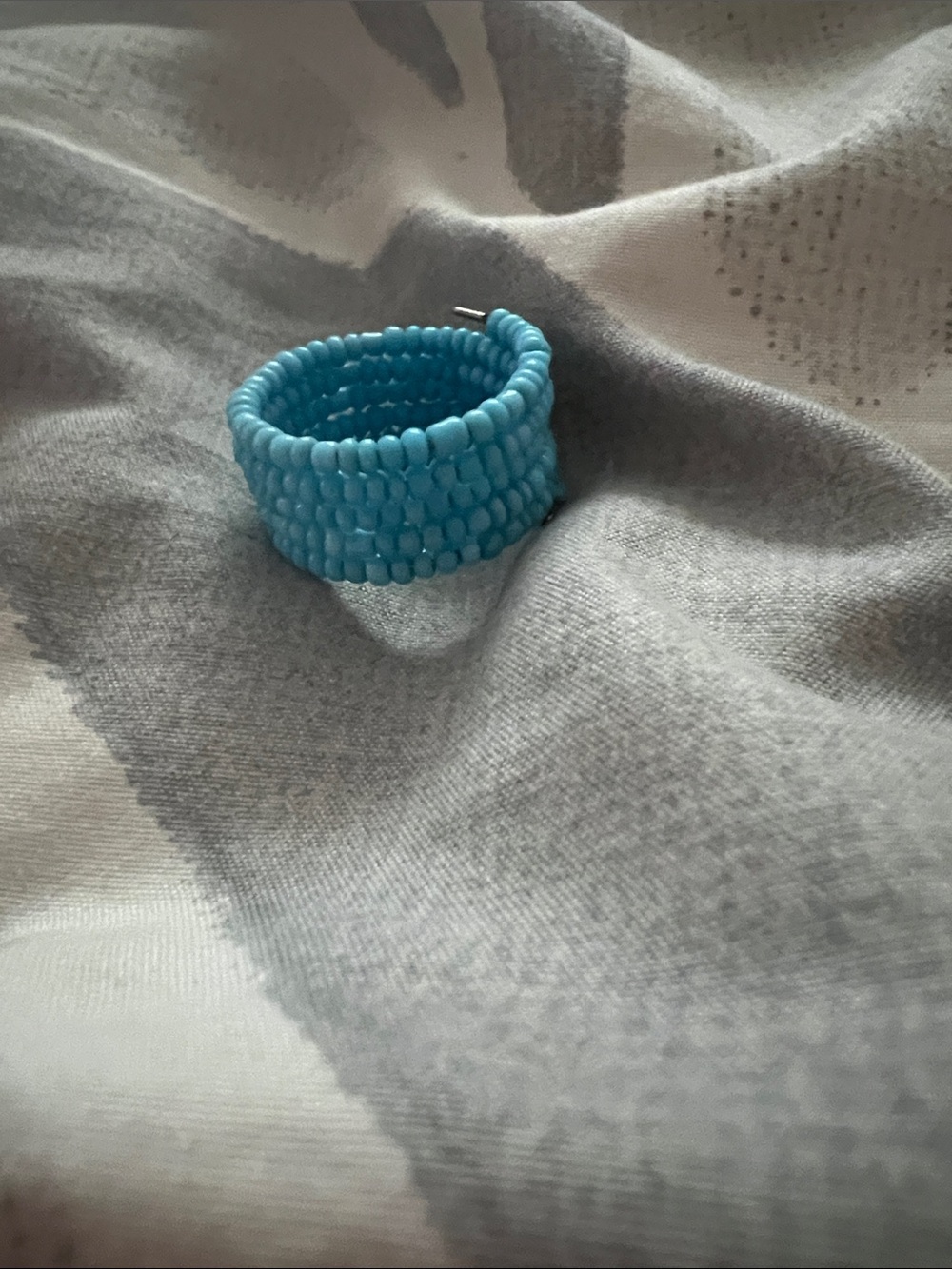 Turquoise Beaded Stretch Ring - Women Accessories